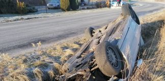 Pijacki rajd z finałem w rowie